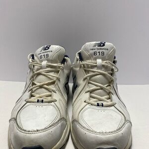 New Balance 619 White and Blue Sneakers